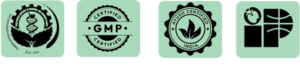 AYUSH and CSIR-CIMAP certification badges for Psoroheal