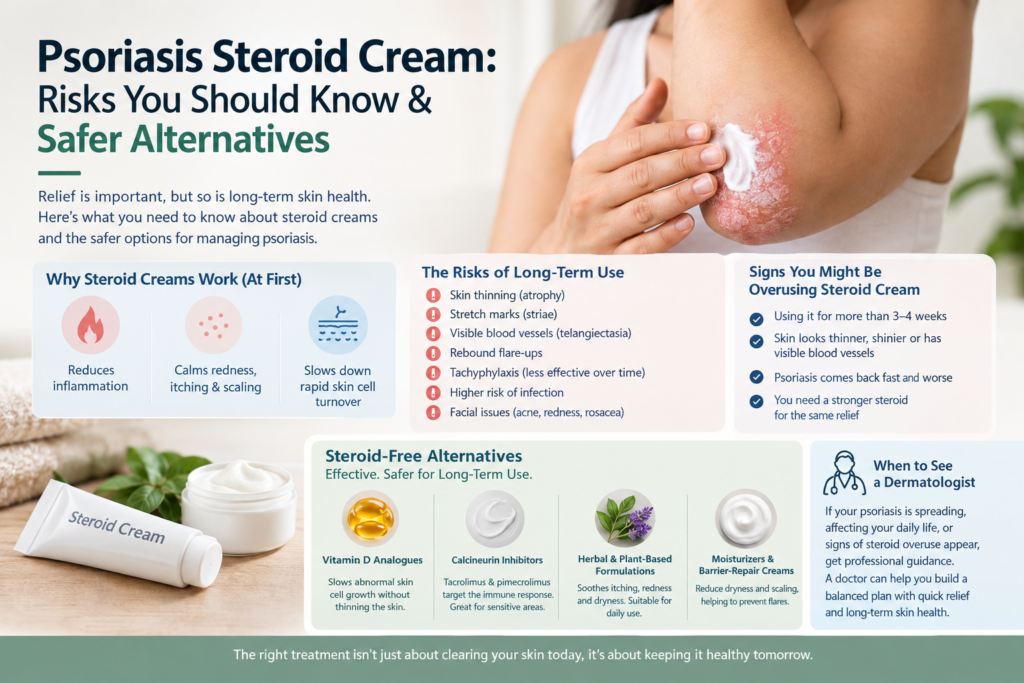 Psoroheal natural herbal psoriasis relief cream by Dewdrops Wellness with aloe vera and lavender oil